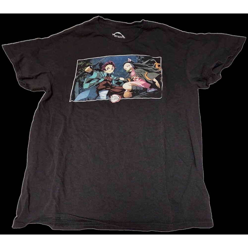 Demon Slayer Kimetsu no Yaiba Kamado T-Shirt (Men’s L Black)